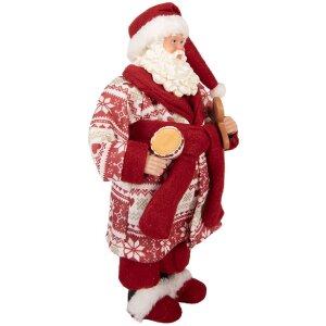 Clayre & Eef 66360 Dekoration Weihnachtsmann 15x11x28 cm