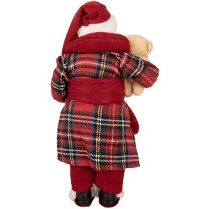 Clayre & Eef 66362 Dekoration Weihnachtsmann 16x11x28 cm