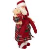 Clayre & Eef 66362 Dekoration Weihnachtsmann 16x11x28 cm