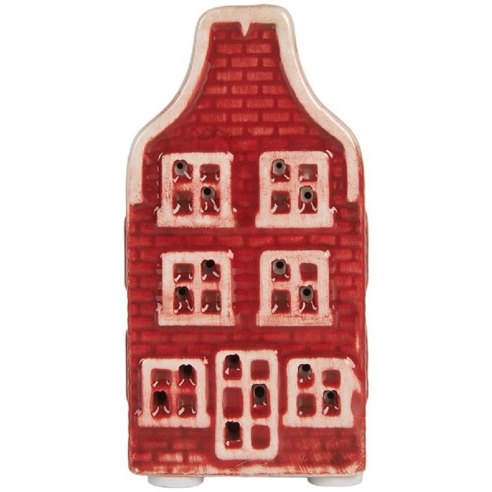 Clayre & Eef 6CE2297 Dekohaus mit LED 4x4x8 cm