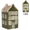 Clayre & Eef Decorațiune Casă cu LED 4x4x8 cm Dolomit Rustic