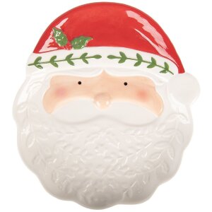 Clayre & Eef 6CE2365 Schale 29x26x5 cm weiß rot Landhausstil