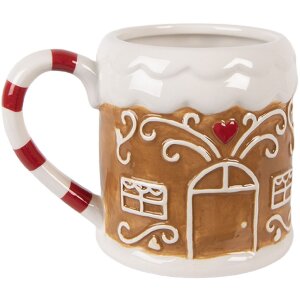 Clayre & Eef 6CEMU0215 Becher 14x10x10 cm 350 ml Dolomit Landhausstil