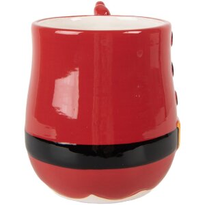 Clayre & Eef 6CEMU0219 Becher 13x9x11 cm 400 ml Rot Schwarz