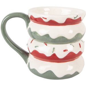 Clayre & Eef 6CEMU0228 Becher mit Deckel 450ml 15x10x12cm