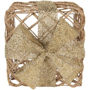 Clayre & Eef 66311 Dekoration Geschenk LED 3er Set Goldfarben