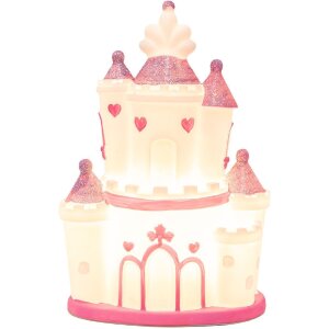 Clayre & Eef Lampă de Noapte Castel LED 16x11x24 cm Roz Violet