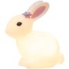 Clayre & Eef Lampă de veghe Iepuraș LED 21x13x22 cm Alb-Roz