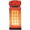 Clayre & Eef Lampă de Noapte Telefon Public LED 10x10x23 cm Roșu-Marou