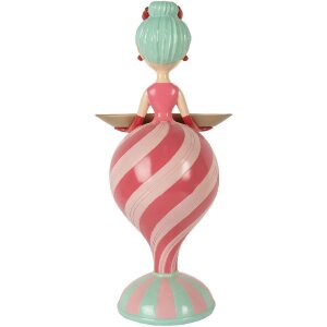 Clayre & Eef 6PR5796 Dekoration Kind mit Schale Rosa Grün 22x20x46 cm