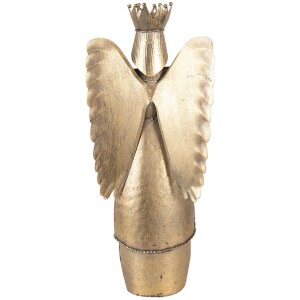 Clayre & Eef Figurină Decorativă Înger 17x10x39 cm Maro