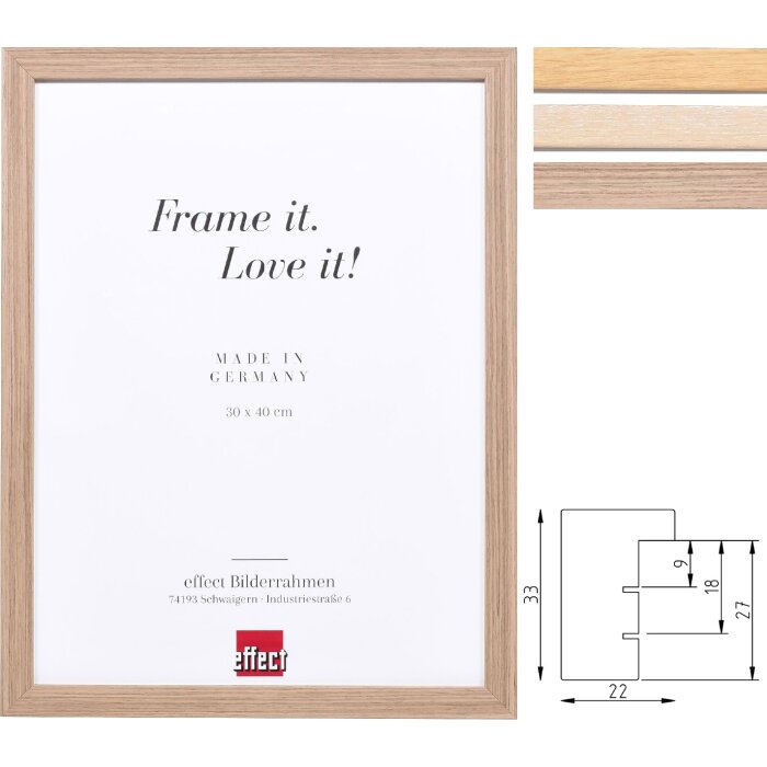 Ramă foto Profil 54 – din eștiță, nuc sau calcar