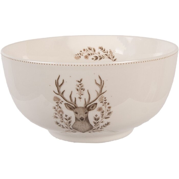 Clayre & Eef GTWBO Schale Ø 14x7 cm 500 ml Beige-Braun