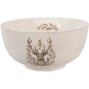 Clayre & Eef GTWBO Schale Ø 14x7 cm 500 ml Beige-Braun