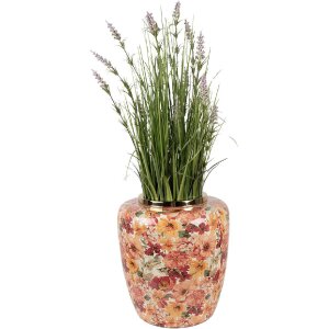 Clayre & Eef Vază Decorativă Bej-Portocaliu Ø33x36 cm