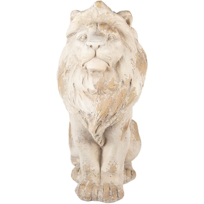 Clayre & Eef Decorațiune Leu 50x30x62 cm Bej Maro