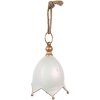 Clayre & Eef 6Y5924M Dekoration Klingel Weiß Gold 16x22 cm