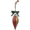 Clayre & Eef Ornament de Crăciun 15x12x36 cm Roșu-Auriu