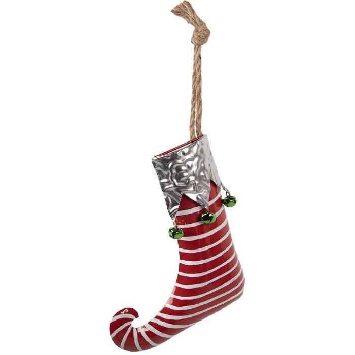 Clayre & Eef 6Y5927 Dekoration Weihnachtsstrumpf 21x4x26 cm