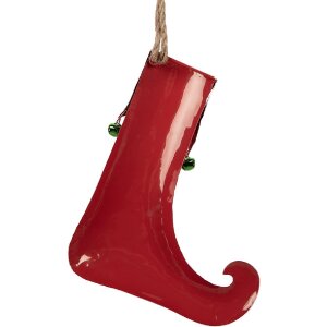 Clayre & Eef 6Y5927 Dekoration Weihnachtsstrumpf 21x4x26 cm