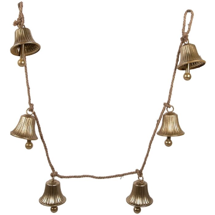 Clayre & Eef 6Y5911 Decorațiune Anhanger Clopoței Auriu 9x9x135 cm