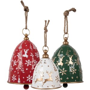 Clayre & Eef 6Y5918 Dekoration Klingeln Set 3 Rot...
