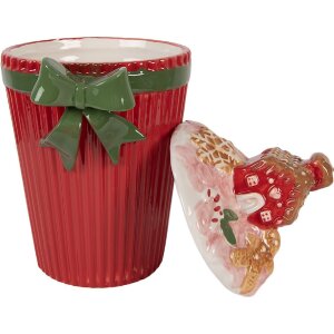 Clayre & Eef 6CE2227 Vorratstopf mit Deckel 16x14x27 cm