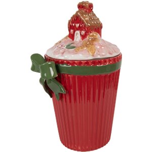 Clayre & Eef 6CE2227 Vorratstopf mit Deckel 16x14x27 cm