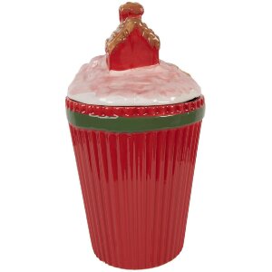 Clayre & Eef 6CE2227 Vorratstopf mit Deckel 16x14x27 cm