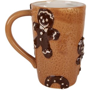 Clayre & Eef 6CEMU0210 Becher 14x10x15 cm 575 ml Braun Beige Keramik