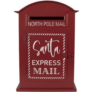 Clayre & Eef Cutie Poștală Metal Rustică Roșu/Alb...