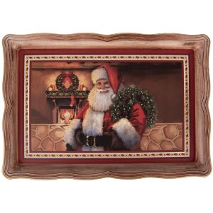 Clayre & Eef 66397 Tablett 31x22x2 cm Braun Rot