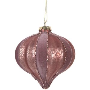 Clayre & Eef 6GL5157 Christbaumkugel Rosa 10x10 cm