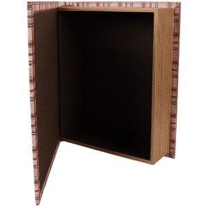 Set de 3 cutii în formă de carte Clayre & Eef, maro-roșu