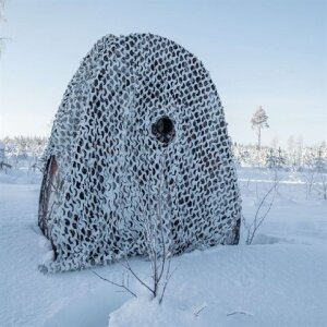 Buteo Photo Gear Plasă Camuflaj 3D Frunze Camo Zăpadă 2,4x3m