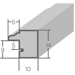 Rama foto MendeFrames H007 din lemn de nuc cu sticlă de muzeu 13x18 cm