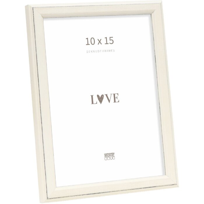 Ramă foto Deknudt S236F1, albă, 10x15 cm, din lemn
