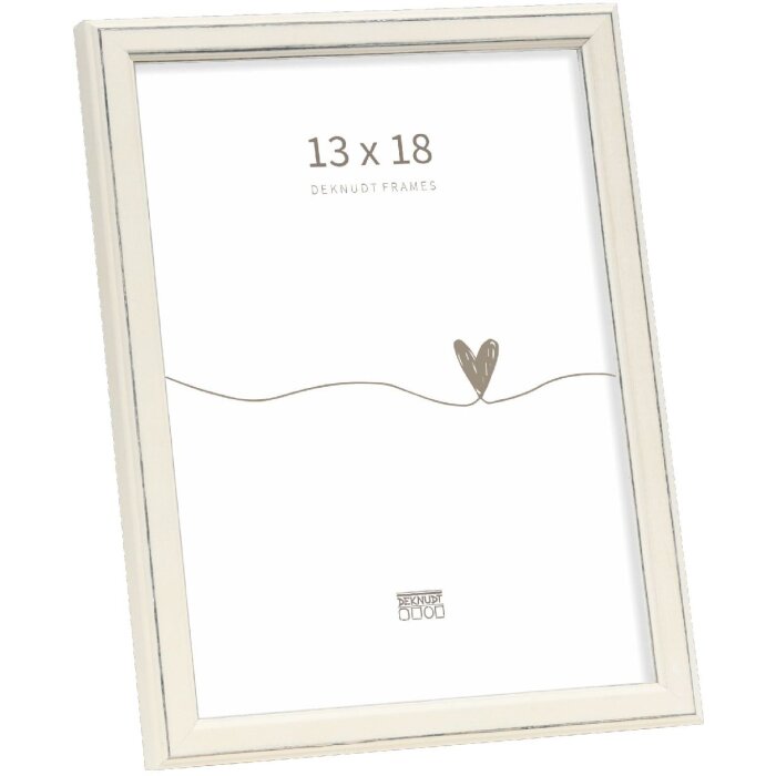 Rama foto Deknudt S236F1 albă 13x18 cm din lemn