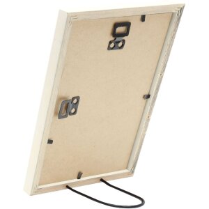 Rama foto Deknudt S236F1 albă 15x20 cm, lemn finisat rustic