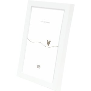 Ramă foto din lemn Deknudt S243D albă 10x10 cm