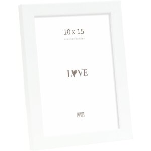 Ramă foto din lemn Deknudt S243K1-10x15 cm albă