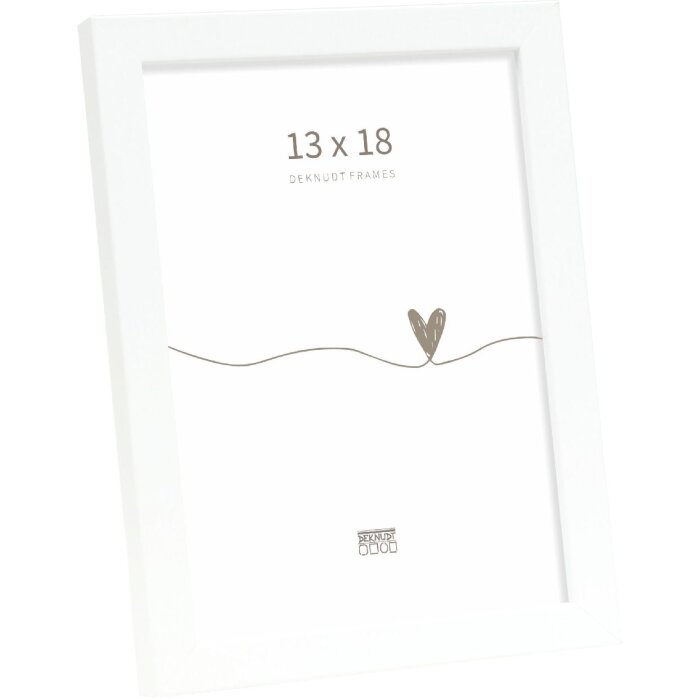 Ramă foto din lemn Deknudt S243D albă 13x18 cm