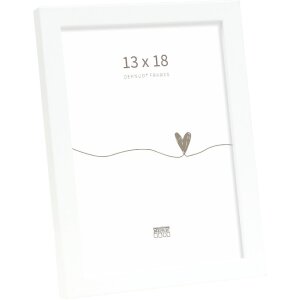 Ramă foto din lemn Deknudt S243D albă 13x18 cm