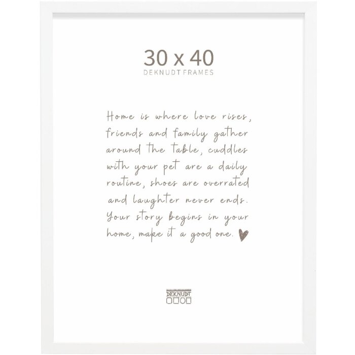 Ramă foto din lemn Deknudt S243K1 albă 30x40 cm