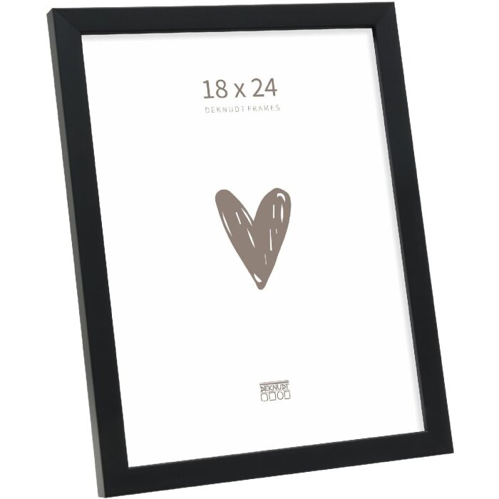 Ramă foto din lemn Deknudt S243K2, neagră, 18x24 cm