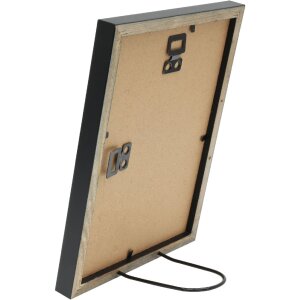 Rama foto Deknudt S243K2 neagră 20x30 cm, din lemn, cu sticlă transparentă și suport integrat