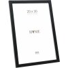 Rama foto Deknudt S243K2 neagră 20x30 cm, din lemn, cu sticlă transparentă și suport integrat