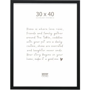 Rama foto din lemn Deknudt S243D, neagră, 30x40 cm