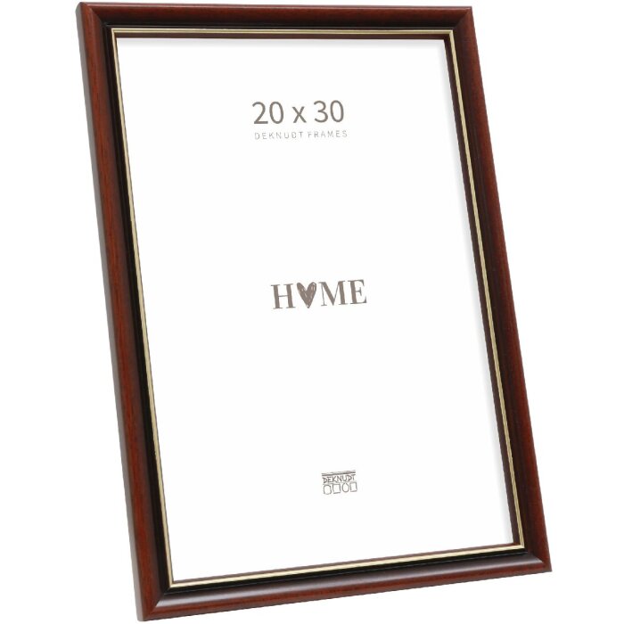Rama foto clasică Deknudt S407H2, 20x30 cm, maro, din lemn