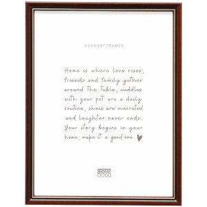 Rama foto clasică Deknudt S407H2, 20x30 cm, maro, din lemn